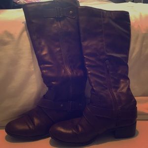 Dark brown riding boots